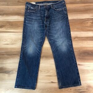 Abercrombie Fitch Horton Classic Straight Jeans Mens 36x29 Dark Wash Denim